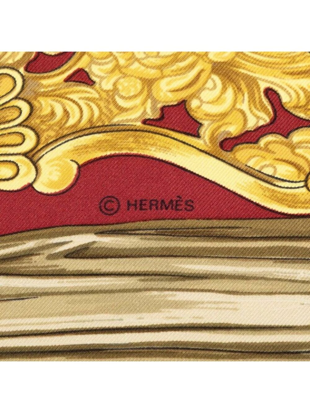 Hermes Carre 90 Etriers Armor Horse Gear Scarf Red White Multi Silk - Picture 8 of 9